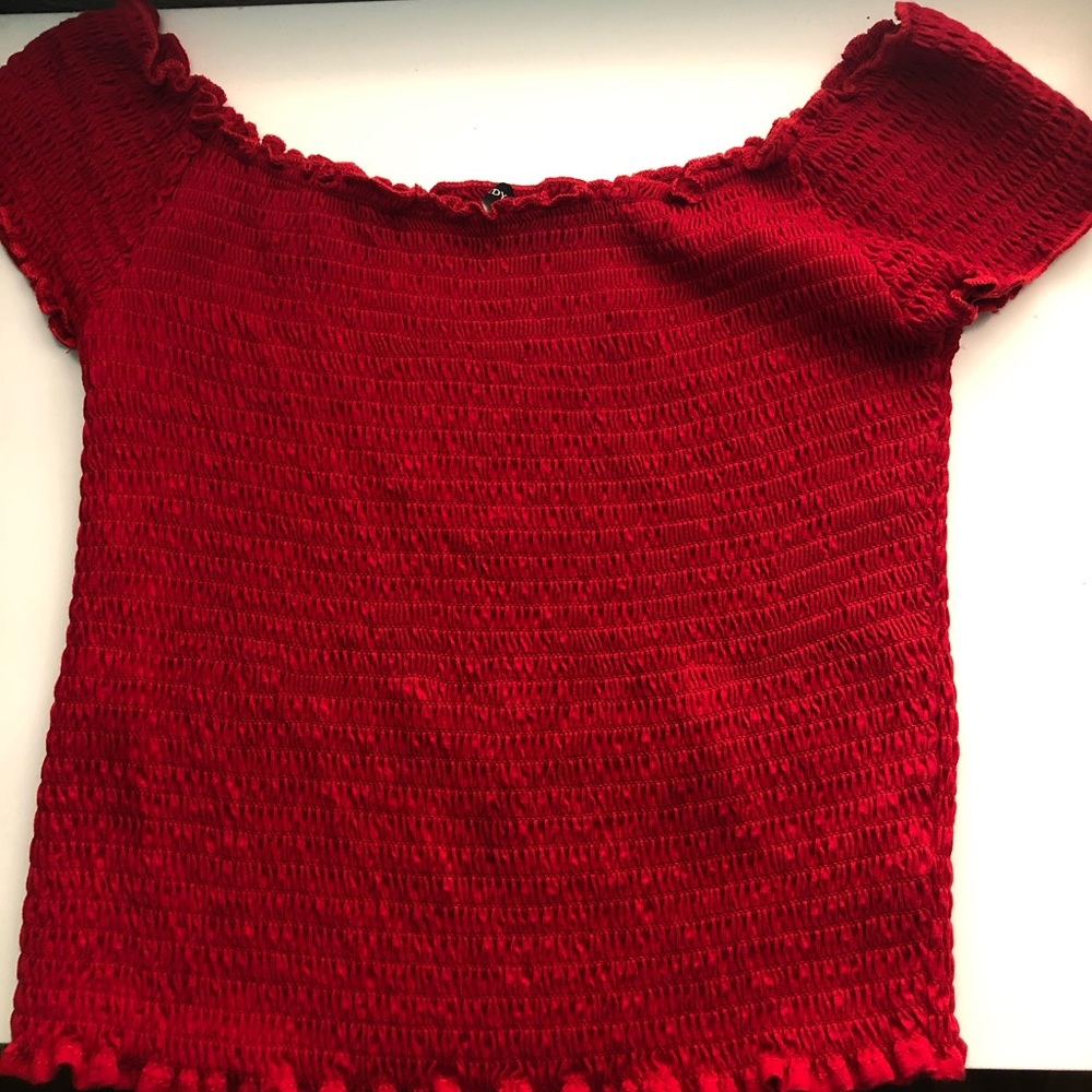 Off the shoulder crop top
